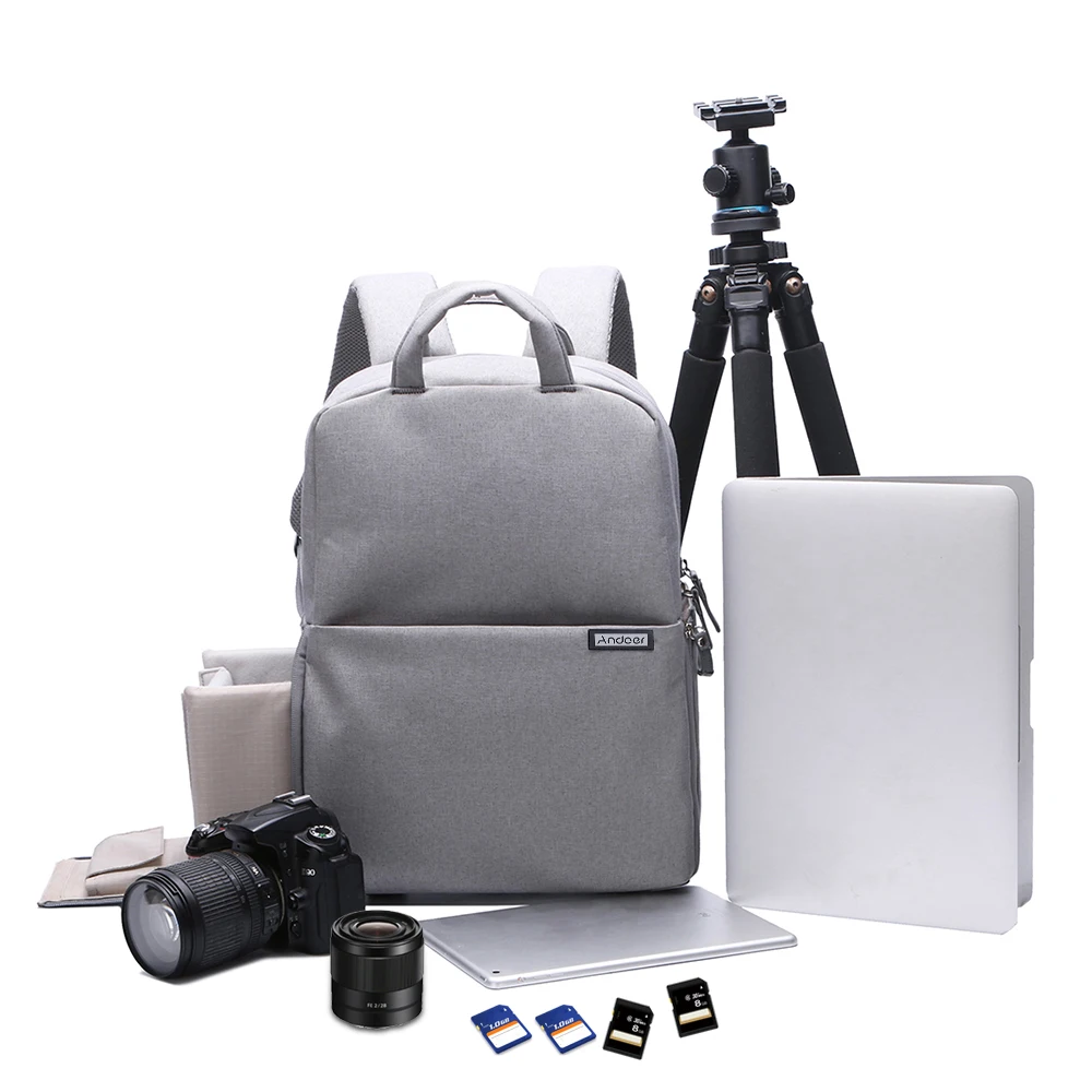 

Andoer Water-resistant DSLR Camera Bag Backpack Shockproof Video Bag Shoulder Bag with Rain Cover for Nikon Canon Pentax Sony