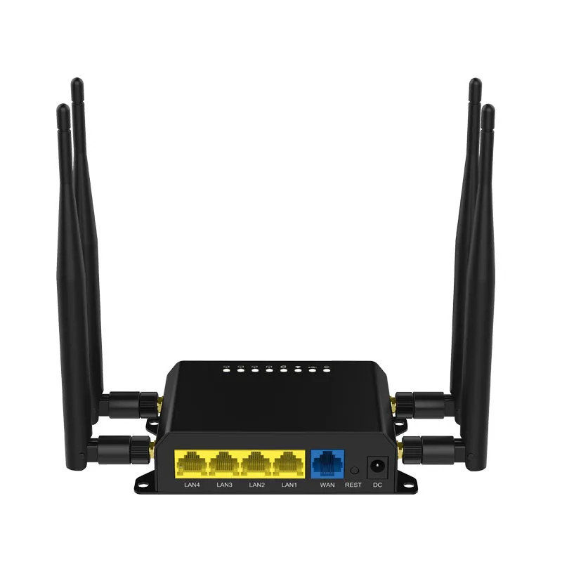 wifi lte роутер usb модем поддержка 4g sim-карты 300 Мбит/с 802.11N беспроводной gsm openwrt роутер большой диапазон Мобильный Wi-Fi rj45 порт - Цвет: Черный