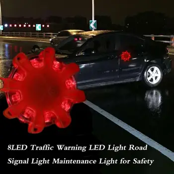 

8LED Traffic Warning LED Light Road Signal Light Maintenance Light for Safety for a car or bicycle