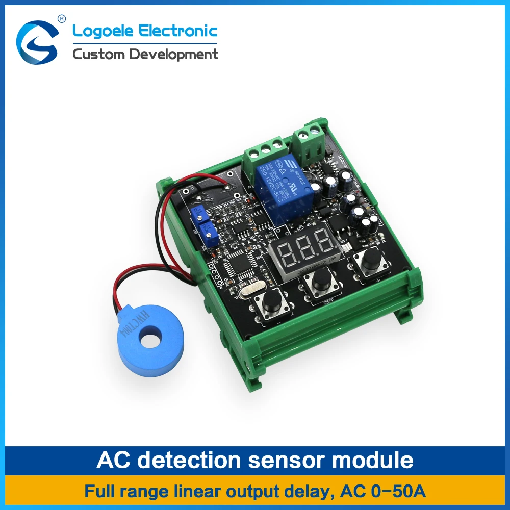 Высококачественный переключатель сенсорного модуля переменного тока 0-50A, выход полного диапазона линейной задержки выхода, релейный выход