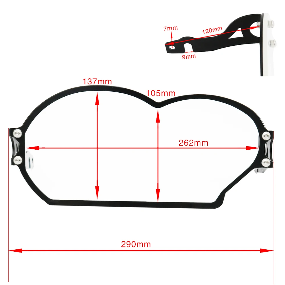 KEMiMOTO для BMW R 1200 GS 2006 2007 2008 2009 2010 2011 2012 защита фар из нержавеющей стали Защитная крышка для фар