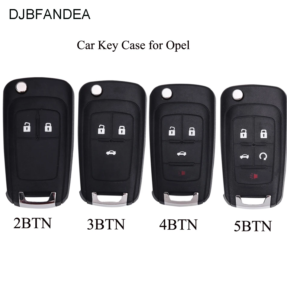 DJBFANDEA Folding Car Key Shell Remote Flip Key Fob Case For Opel Vauxhall Astra H Insignia J Vectra C Corsa D Zafira G audew 18 led license number plate light for vauxhall opel corsa c d astra h insignia