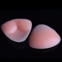 Треугольные прокладки силиконовый купальный костюм пуш-ап бюстгальтер Вставка груди бюстгальтер декольте Enhancer Прямая поставка