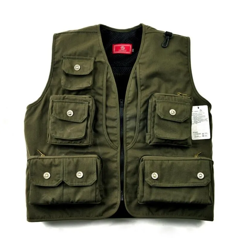 Buy LEO Polyester Army Green Fish Vest Men Fishing