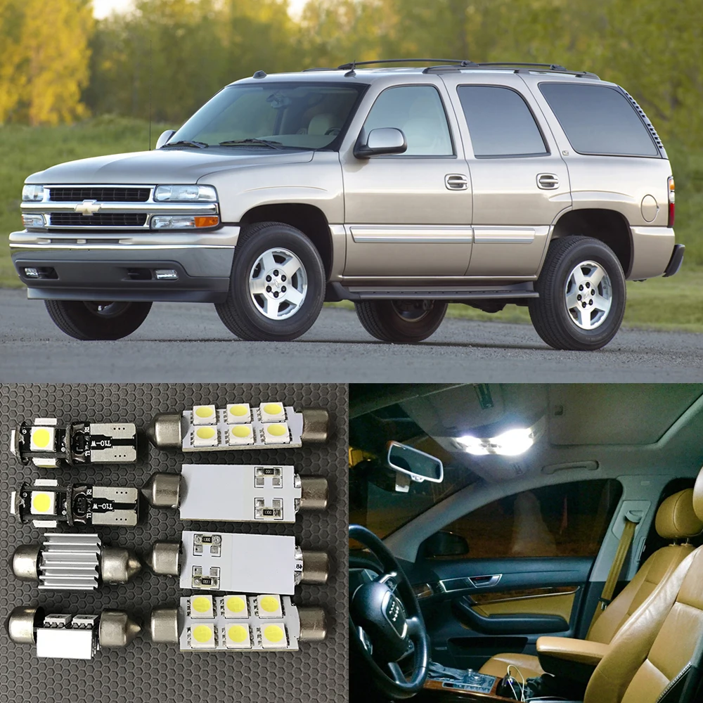 Us 12 0 12pcs Auto Interior Led Light Bulbs Kit For 2000 2001 2002 2003 2004 2005 2006 Chevy Chevrolet Tahoe Dome Map License Plate Lamp In Signal