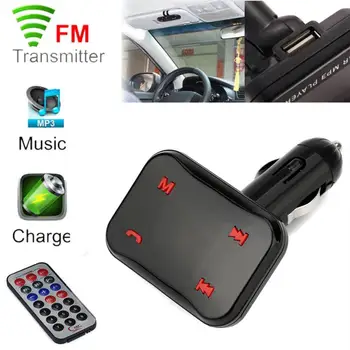 

Binmer Wireless Hands-Free USB Charge LED MP3 Bluetooth Car FM Transmitter With MIC MP3 Player DE26 Drop Shipping