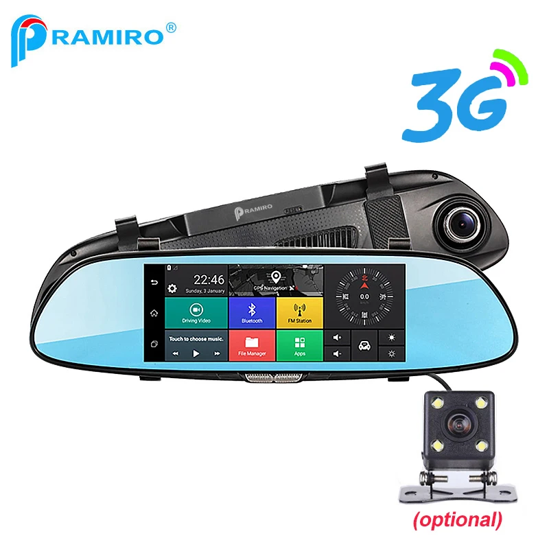 Pramiro 3G 7 &quotВидеорегистраторы для автомобилей зеркало заднего вида регистратор