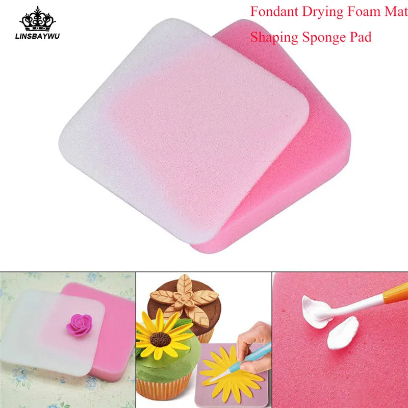2Pcs Foam Drying Pads Sponge Mats Baking Fondant Flowers Sponges Dry Flower Shaping Sponge Pad