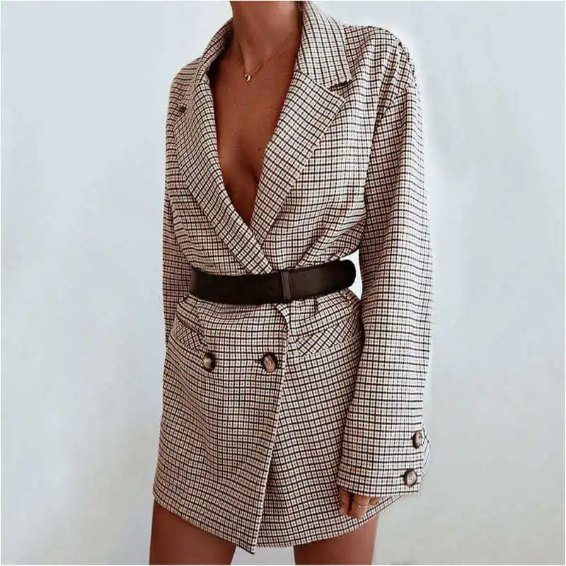 2019 модный осенний женский однобортный Блейзер повседневное пальто Женская куртка верхняя одежда
