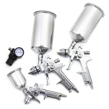 

3x Professional HVLP Air Spray Gun Paint Sprayer 1000ml Gravity Feed Airbrush Kit Car Furniture Painting Spraying Tool