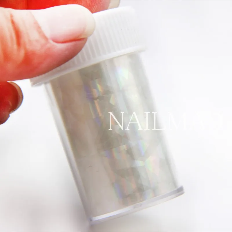 1 рулон 4*100 см Голографическая фольга на ногти лазерная прозрачная разбитая стеклянная форма для нейл-арта переводная фольга переводная наклейка бумага C142