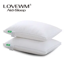 Textiles de maison oreiller de couchage 100% plume tissu rempli oreillers Cou santé coton literie oreiller 48×74 cm Haute qualité