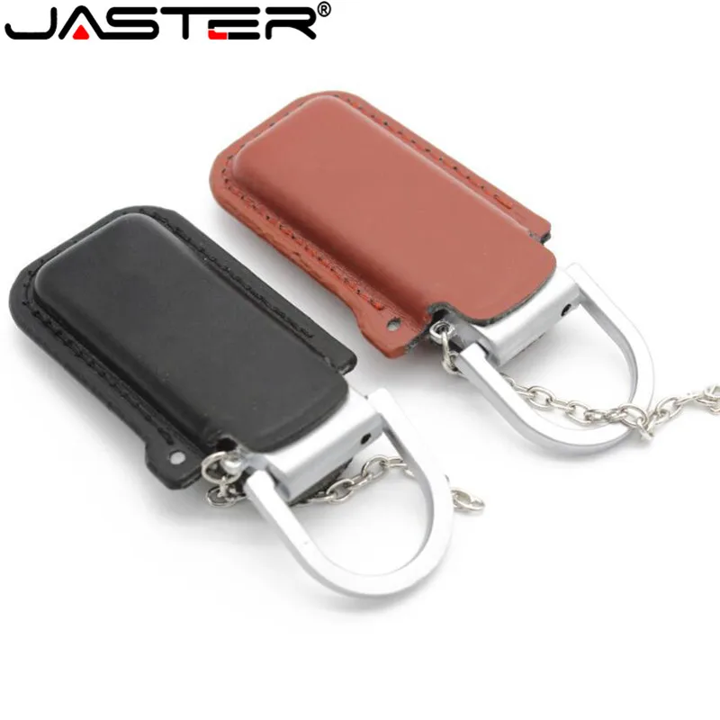 JASTER usb 2,0 Модный 2 цвета кожаный USB флеш-накопитель 4 ГБ 8 ГБ 16 ГБ 32 ГБ брелок Флешка 32 ГБ флеш-карта памяти, флеш-накопитель