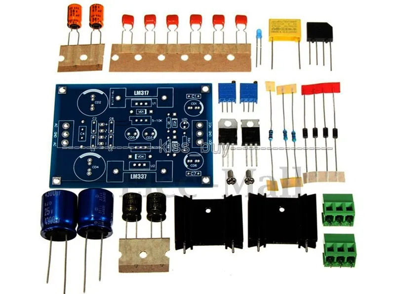 LM317 LM337 Регулируемый фильтрующий источник питания AC/DC 5v 12v 24v регулятор напряжения PSU наборы