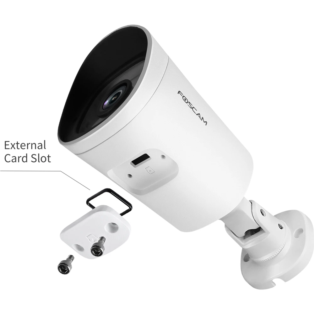  Foscam G4EP Super HD 4MP (1440P) PoE Outdoor IP Security Camera 8-Hour Free Cloud Storage Night Vis