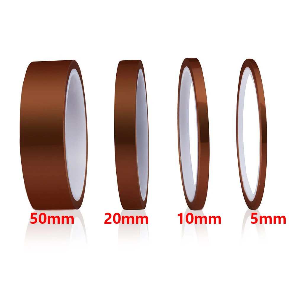 buy 1 Roll Tawny Heat Resistant Polyimide Tape High Temperature Adhesive Insulation Tape For 3D Printer BGA PCB SMT Repair Tool