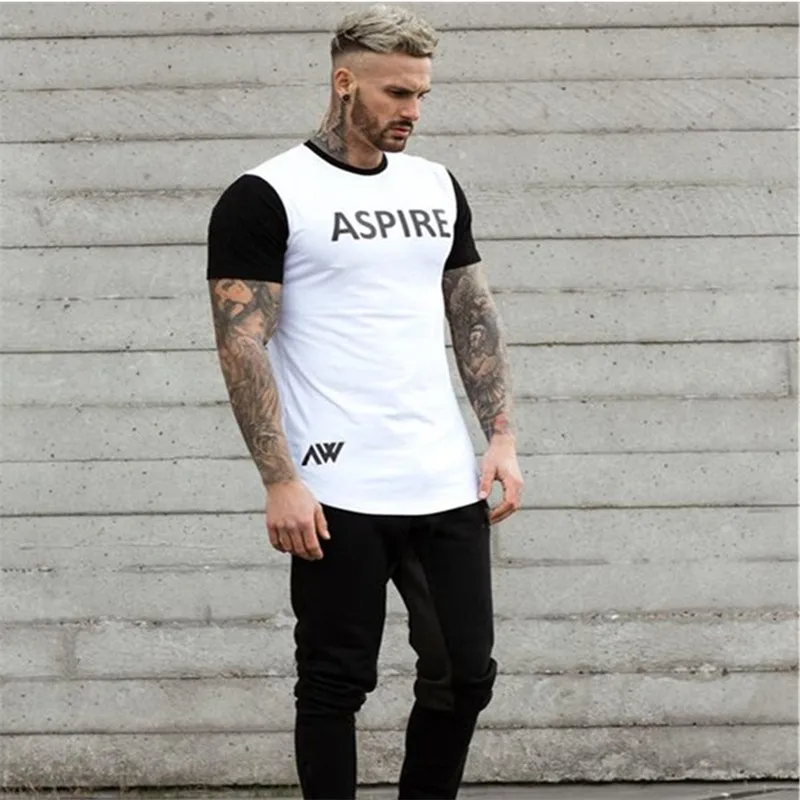 Tights short Sleeves T Shirt Men (6)