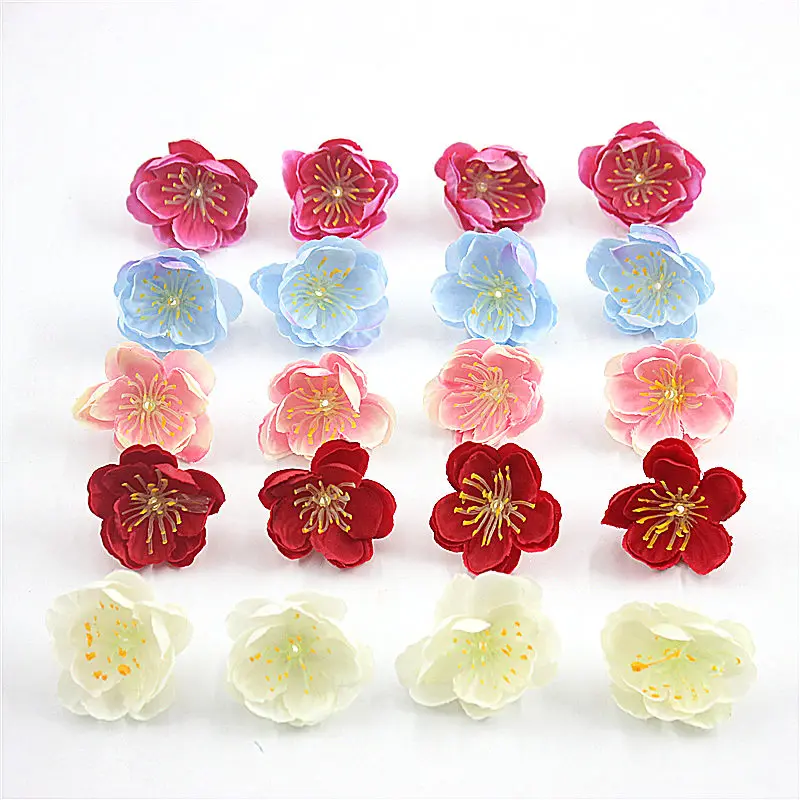 3 см10 шт./упаковка искусственные цветы сливы персиковые вишни ручной работы