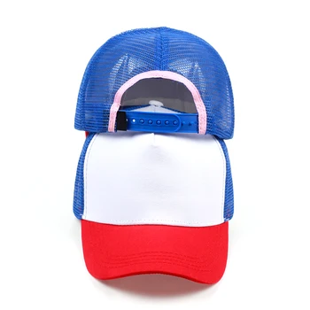 

New Dustin Stranger Things Dustin Baseball Cap Hat 100%Copy Cosplay Coser Dustin Summer Snapback Mesh Net Trucker Hat Cap Men