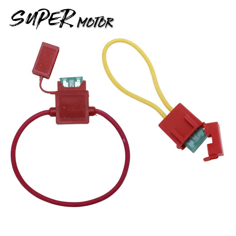 

8PCS Electrical Fuses with Carrier Holder Sockets For HONDA CBR250 400 MC14 17 19 23 STEED400 Fuse Box Motorcycle