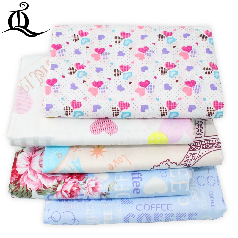 

NEW 160cm*50cm beautifu heart Series Floral Cotton Fabric for Sewing Patchwork Doll Cloth Scrapbook Material D15