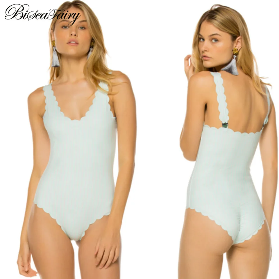 

BISEAFAIRY 2019 One Piece SwimsuitNew Arrival Women Vintage Bathing Suits Plus Size Swimwear Beach Padded Print Polka Suit 2XL