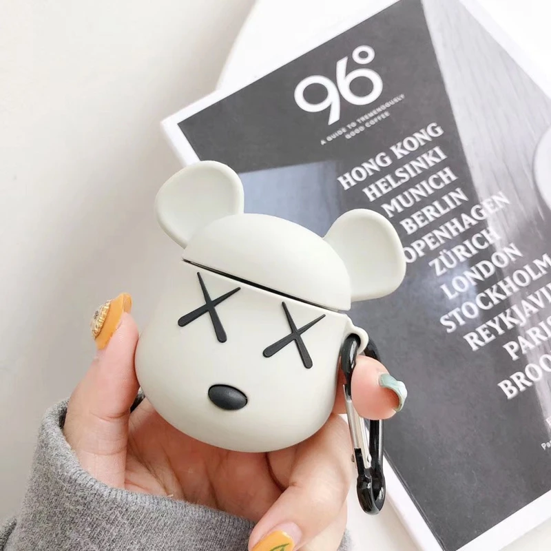 

Earphone Case for Airpods 1 2 Cartoon Bear cute Protect Cover Bag For Air pods Wireless Earphone silicone cases Accessories