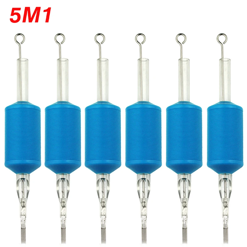 

OPHIR 6PCS/Lot 5M1 Blue Disposable Tattoo Tube Tips with Nozzle Needles Grip _TA111(5M1)-6x