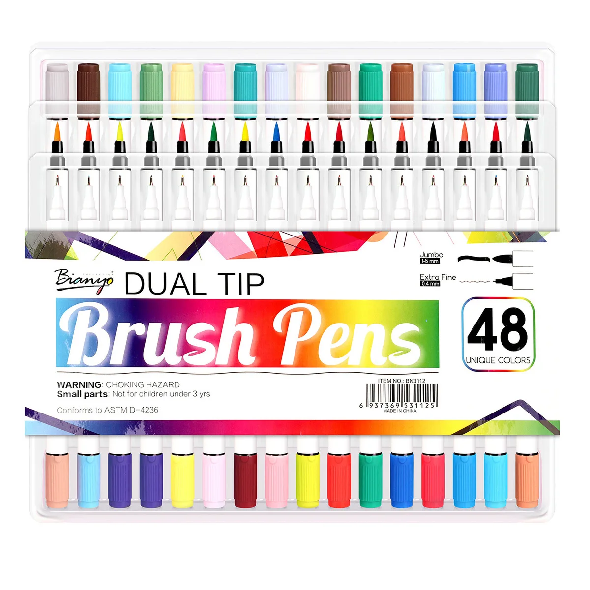 40 Colors Colored Marker Pen Set Dual Head Watercolors Brush Pen Sketch