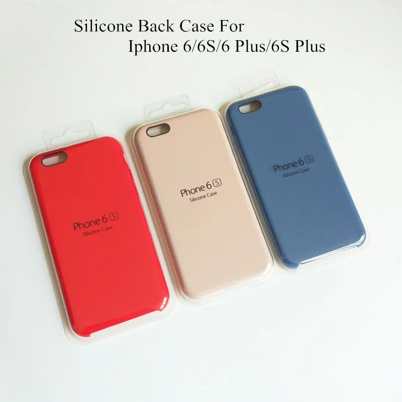 

High Quality Original Liquid Silicone Phone Case for iphone 6 6s Rubber Back Hard Cover LOGO 50pcs/retail box