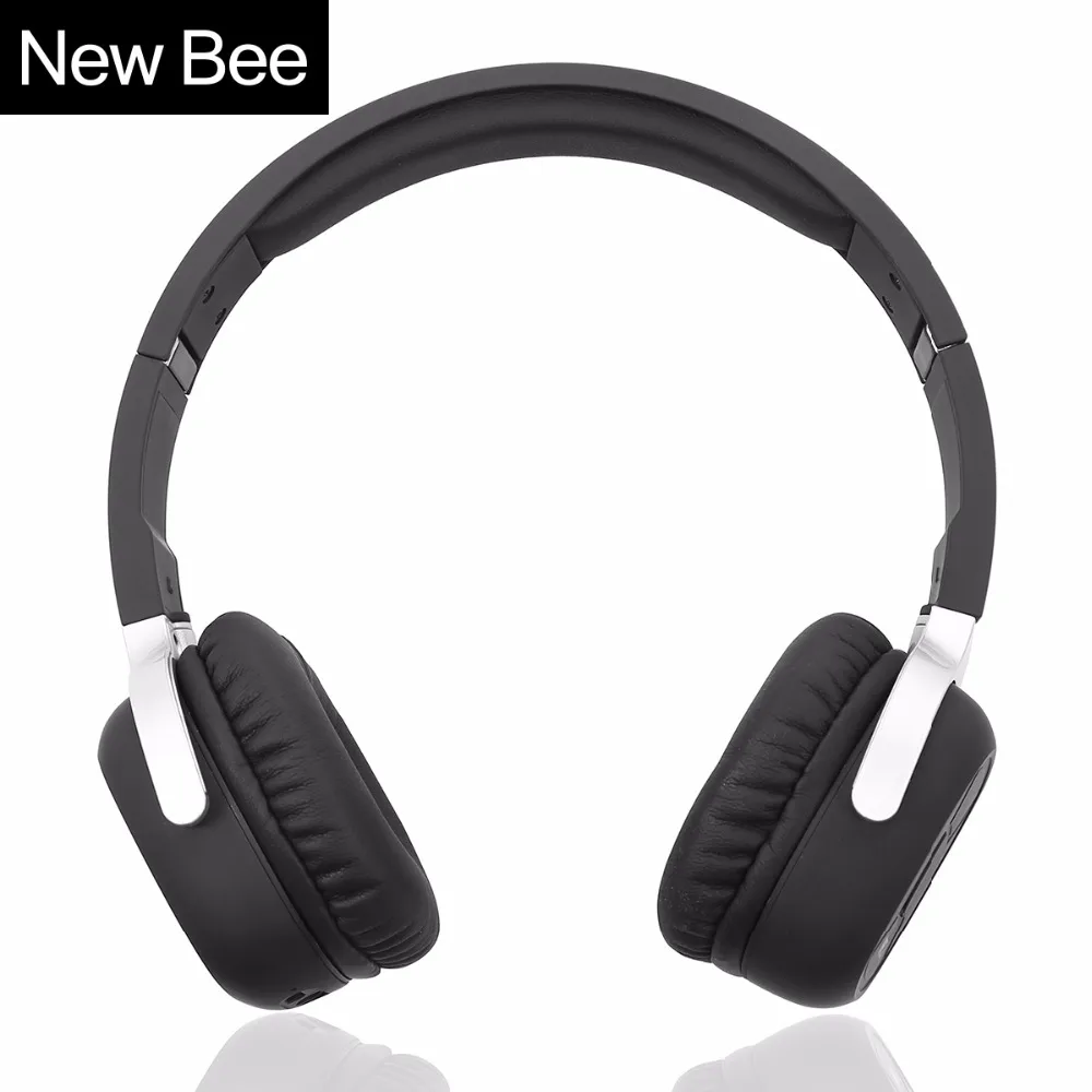  New Bee Wireless Bluetooth Headphones with Mic NFC Sport Bluetooth Headset with App Stereo Earphone for Phone Computer TV 