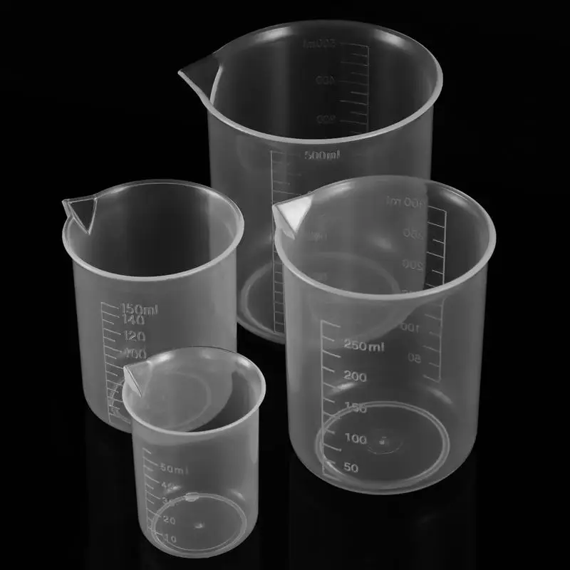 4 шт. стеклянный набор пробирок боросиликатный мерный стакан химические эксперименты сосуды школьные исследования лабораторное оборудование
