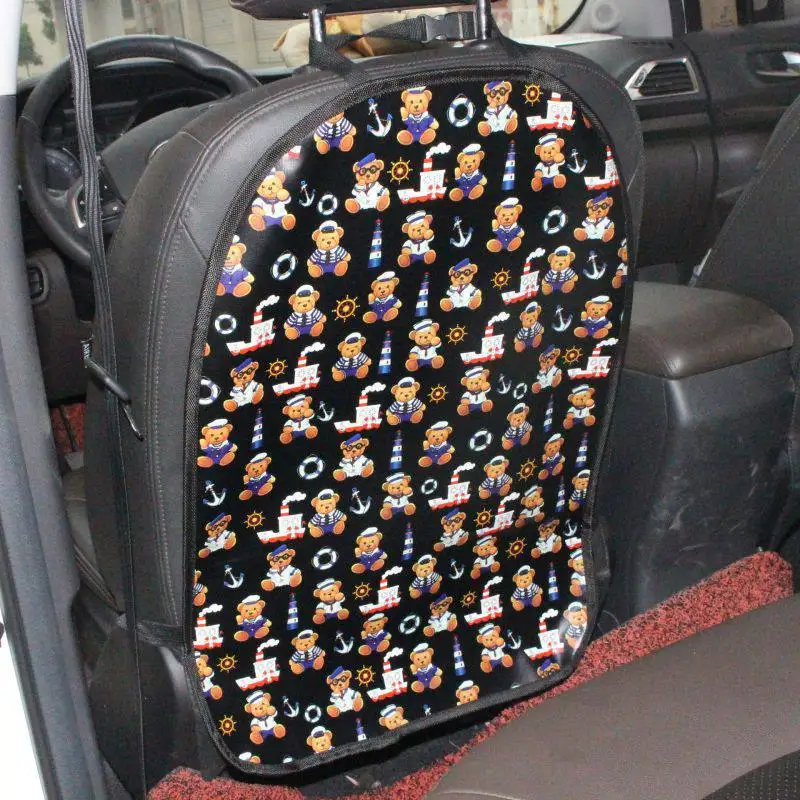 Car Care Seat Back Protector Case Cover Auto Accessories Children Kick Mat Clean Cartoon Anti-kick Pad car seat protector