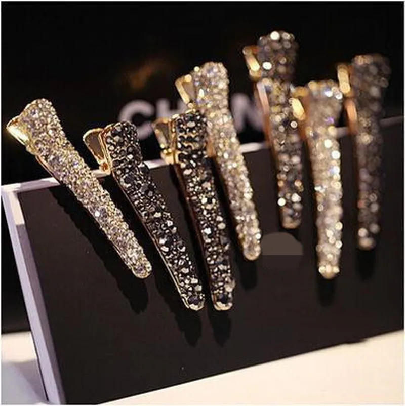 

2019 New 1PC Women Hair Clips Alloy Crystal pearl Hairpins Barrettes Girls Elegant Hairgrips Hair Accessories For Woman