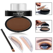 4 шт./компл. бровей порошковый уплотнитель Водонепроницаемый бровей штамп длительный глаз бровей Тени для Форма бровей штемпель для пудры палитра