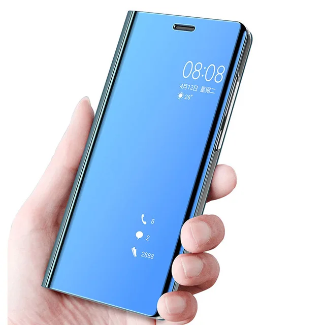 Зеркальный ЧЕХОЛ ДЛЯ Vivo V9 V11 Pro V11i V7 Plus кожаный чехол-книжка с подставкой для Y83 Y71 Y69