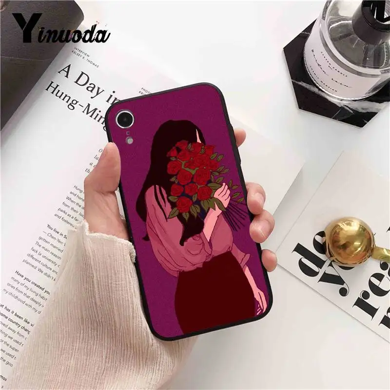 Cartoon girl eye face flower fashion Love Heart