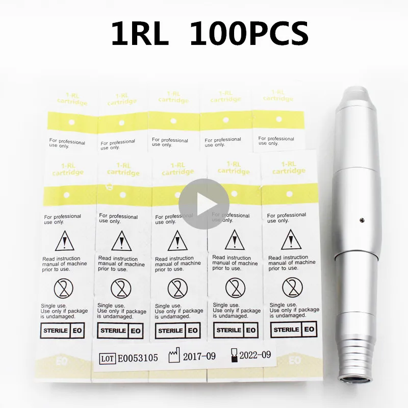 100 шт. иглы для тату 1R 0 25/0 30 мм картридж Перманентный макияж иголки бровей губ