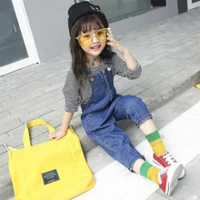 Джинсовые штаны; повседневные брюки с большим карманом; свободные комбинезоны для девочек; детские комбинезоны для девочек; ковбойские комбинезоны для маленьких мальчиков; женский комбинезон в ковбойском стиле для маленьких мальчиков