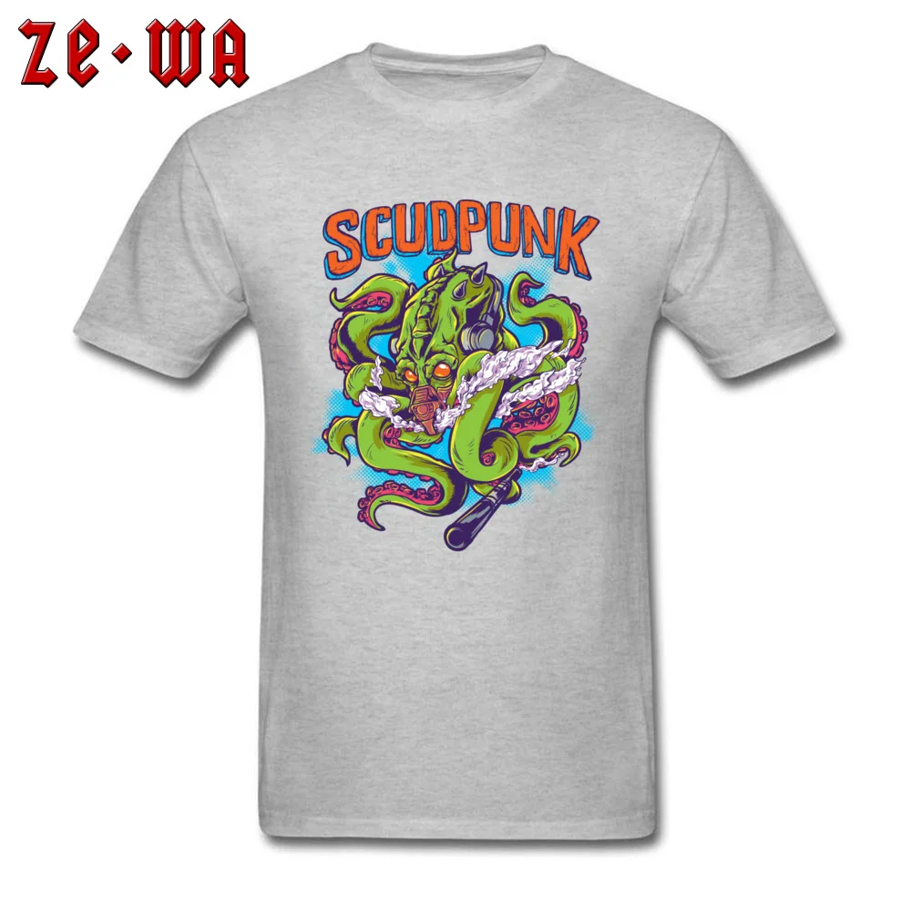 Godlike Octopus T Shirt Custom Short Sleeve Classic Crewneck 100% Cotton Fabric Tees Comics Clothing Shirt for Men ostern Day Godlike Octopus grey
