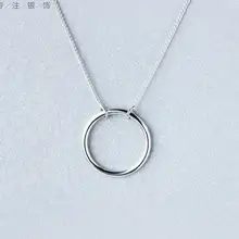 По-настоящему. Твердый 925 пробы Серебряный полированный Круг жизни кулон ожерелье цепочка 18 дюймов Стерлинговое Серебро-ювелирные изделия GTLX1015