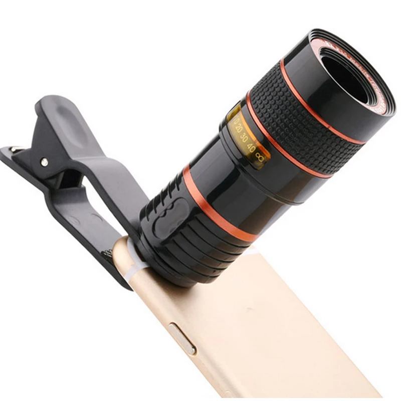

12X Zoom HD Telescope Lens Universal Clip photo prop Drop shipping