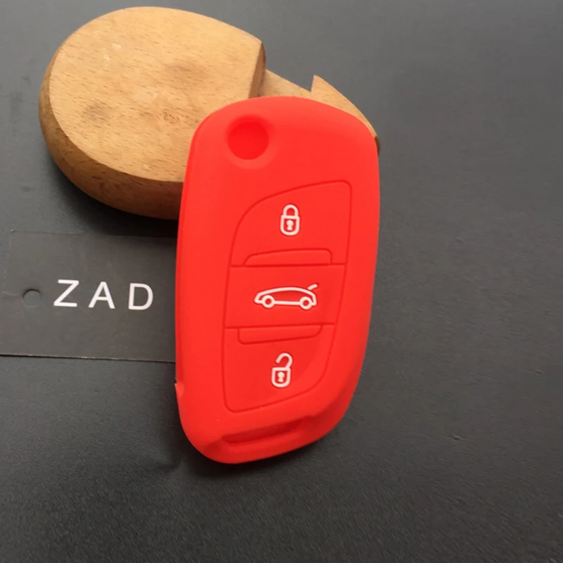 Силиконовый чехол для автомобильного ключа ZAD набор держателей Citroen C2 C3 C4 C5 DS4 Peugeot