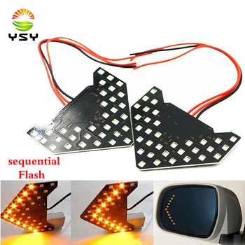 

YSY 10Pairs 33 SMD LED Arrow Panels Car Side Mirror Turn Signal Indicator Lights Sequential Yellow/Blue/White