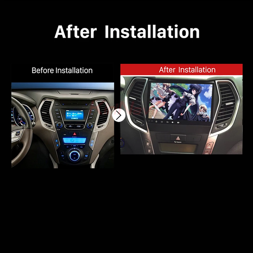Sale KiriNavi Octa Core Android 7.1 2 Din GPS For Hyundai IX45 Santa Fe Car Radio Android DVD Player Multimedia Audio System MP3 Wifi 1