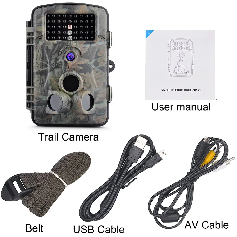 

Tensdarcam 12MP 1080P HD Game and Trail Camera Waterproof Infrared Night Vision 42pcs IR LEDs Hunting Camera