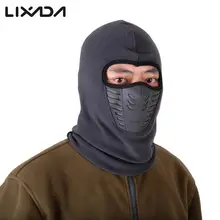 Lixada велосипедная маска для лица зимняя Флисовая теплая лицевая крышка защита от пыли ветрозащитный Лыжная маска складной сноуборд термоподшлемники шарф