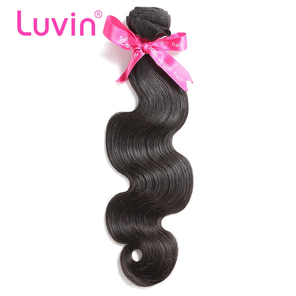 

Luvin 10A Peruvian Body Wave Virgin Hair 1 3 Bundle Extensions 100% Unprocessed Natural Human Hair Weave 30 inch Bundles Wavy