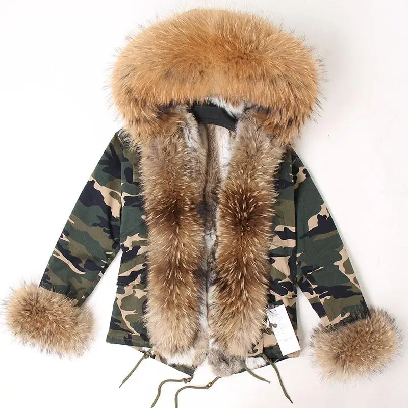 MAOMAOKONG, зимнее пальто, черный натуральный Лисий мех, воротник, шерсть, натуральный мех кролика Рекс, подкладка, куртка, отстегивается, тонкое короткое пальто - Цвет: Бирюзовый