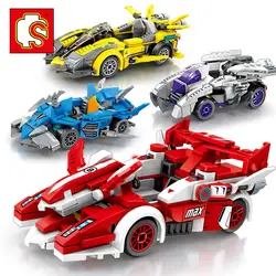 Technic супер гонщики серии чемпионы совместимые Pull автомобильные блоки гоночные строительные модели детские дорожные блоки игрушки
